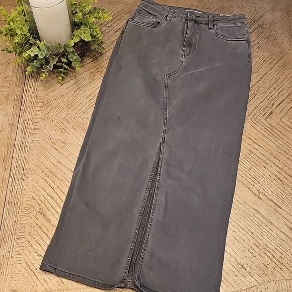 KUT From The Kloth Gray Kindra Maxi Front Slit Skirt Size 2 NWT - Picture 14 of 14